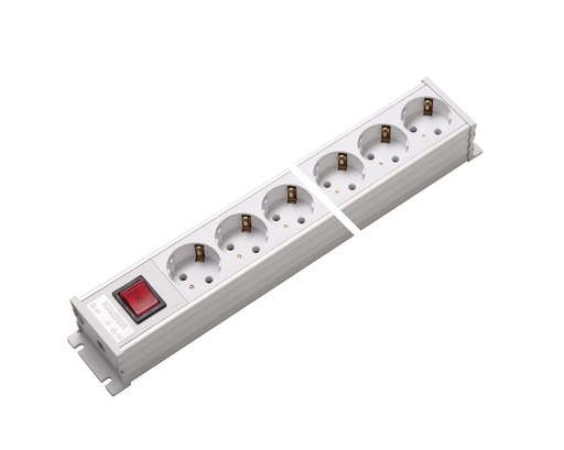 [E3RFD] Martin Kaiser 8-Way 45 Degree Power Outlet Strip With Switch White - 1101K/8ws