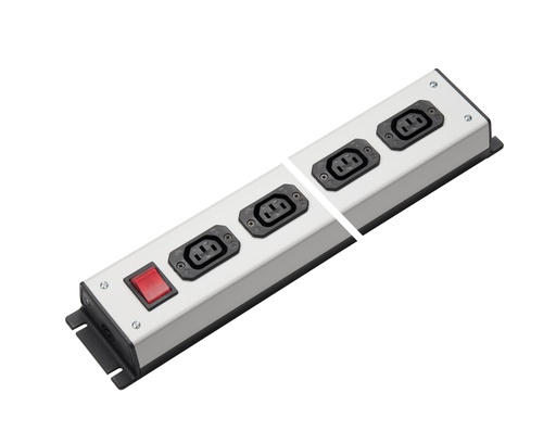 [E3RF4] Martin Kaiser contactdoosstrip 4-weg C13 contactdoos met schakelaar - 1021/4l-sw