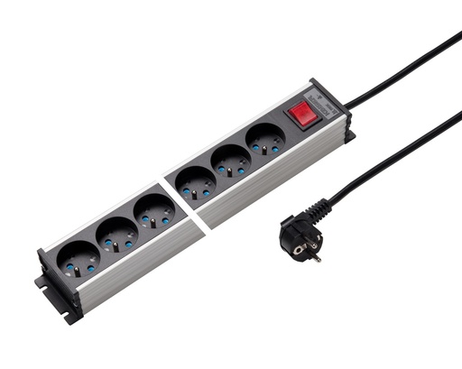 [E3RET] Martin Kaiser Power Strip 6-Weg 45 graden Aardpen Schakelaar Kabel 1.5m - 1116KZL6l-sw15