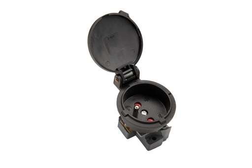 [E3RG5] Martin Kaiser MK Zócalo de empotrar de 1 vía con clavija de toma de tierra IP44 Negro - 397/SW