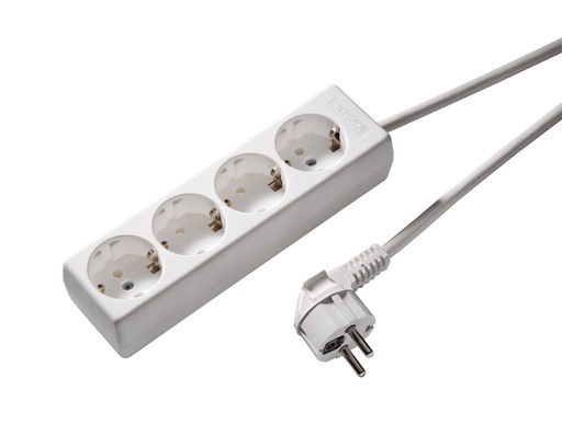 [E3RH6] Martin Kaiser 4-Way Socket With 5m Cable Arctic White (European Socket) - 1040ZL5-15W/kws