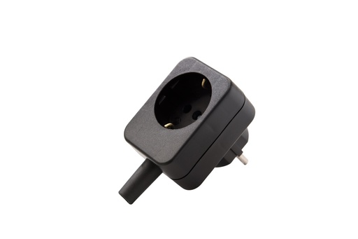 [E3RJG] Martin Kaiser Black Adapter Plug With Earthing Contact - 595/20/sw