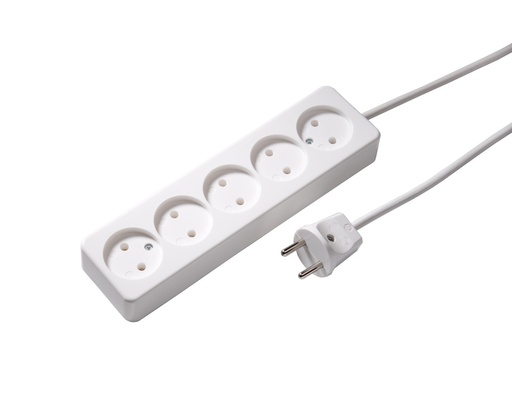 [E3RJ8] Martin Kaiser 5-Way Socket Non-Earthed 16Amp With 1.5m Cable (European Socket) - 512ZL/15/kws