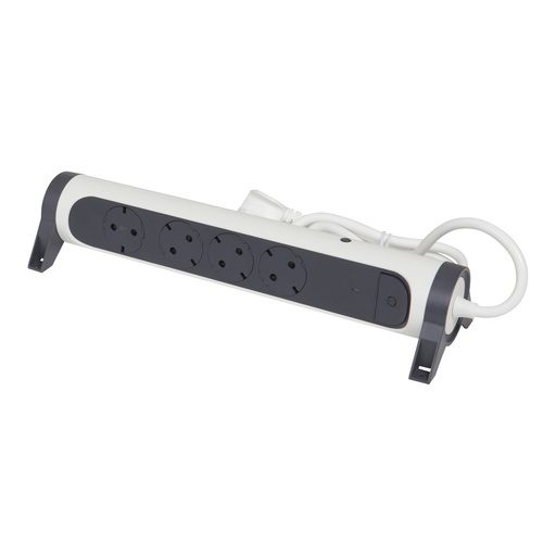 [E3HK9] Legrand Premium Automatic Power Socket 4x With 1.5m Cable (European Socket) - 694525