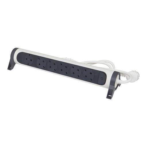 [E3HKH] Protector contra sobretensiones Legrand Premium giratorio de 6 salidas con cable de 1,5 m (Enchufe Europeo) - 694533
