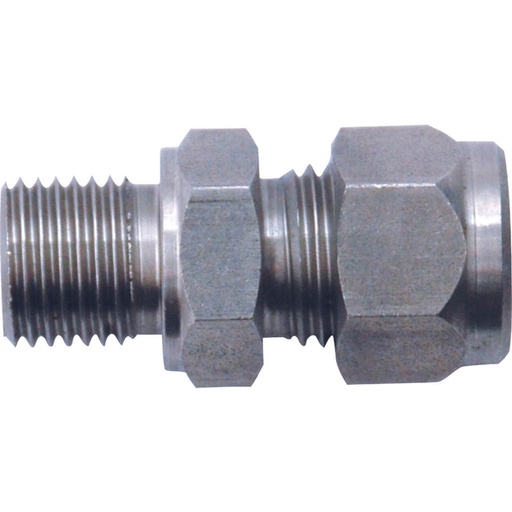 [M27XC] Raccord à compression en acier inoxydable G 1/4'' filetage extérieur pour 6 mm avec bague coupante