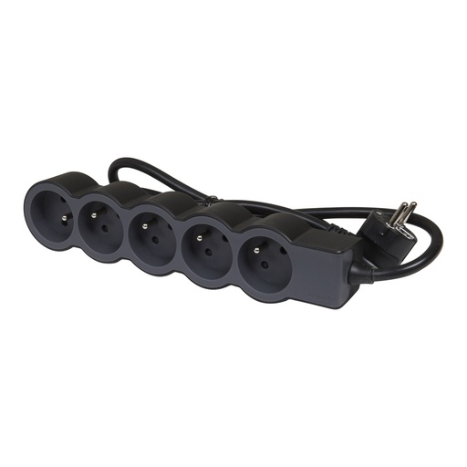[E3HJ2-X10] Legrand Standard Control DS 5X2P + Earth With TKD 5XPA 1.5M Black (European Socket) - 049483 [10 Pieces]