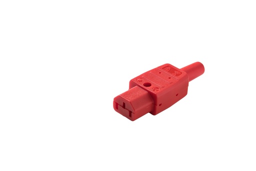 [E3JWT-X25] Martin Kaiser IEC Socket C13 With Earthing Contact Red - 794/RT [25 Pieces]