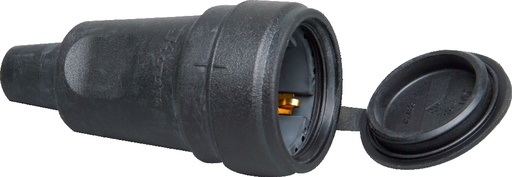 [E3MH5-X10] Kopp Vollgummi-Kontraststecker mit Deckel Schwarz - 181016003 [10 Stück]