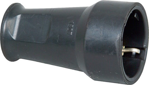 [E3MH2-X10] Kopp Black Rubber Contrast Plug IP20 3x1.5mm 16/250V - 180716003 [10 Stück]