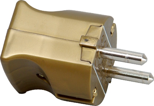 [E3MHH-X50] Kopp Right Angle Bronze Plug Durable Plastic 16A Gold - 1702.0700.5 [50 Pieces]