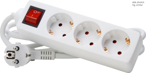 [E3MX6-X10] Kopp Switch Socket 3-Way Arctic White Edge - 129713007 [10 Pieces]