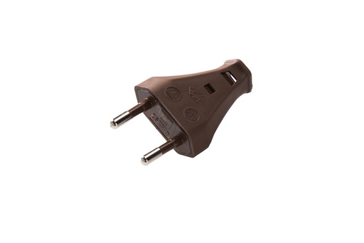 [E3QXP-X100] Martin Kaiser Euro Plug 2.5 Amp avec connexion par pincement Marron - 852/br [100 Pieces]