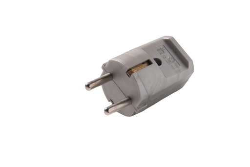 [E3QYA-X50] Martin Kaiser Silver MK Plug With Earthing Contact And Black Sleeve - 519OT/SI [50 Pieces]
