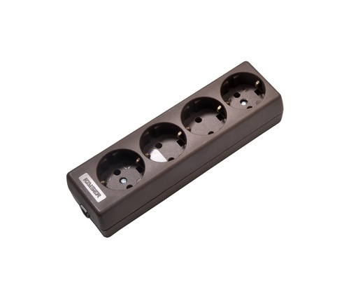 [E3R7V-X30] Martin Kaiser 4-Way Socket With Earthing Contact Brown (European Socket) - 1040/br [30 Pieces]