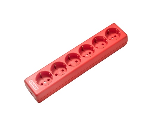 [E3R8G-X15] Martin Kaiser MK 6-Way Red Socket 90 Degree with Earthing Contact (European Socket) - 1060/rt [15 Pieces]