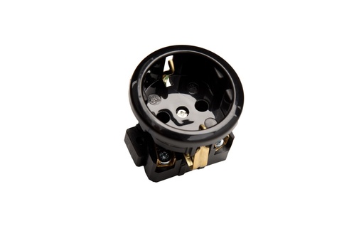 [E3RGN-X40] Martin Kaiser MK 1-Way Flush-Fitting Socket With Earthing Contact Black - 490/sw [40 Pieces]