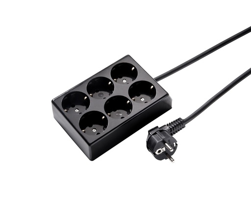 [E3RH9-X10] Martin Kaiser 6-Way Socket Earthing Contact With 1.5m Cable (European Socket) - 526ZL/15W/SW [10 Pieces]