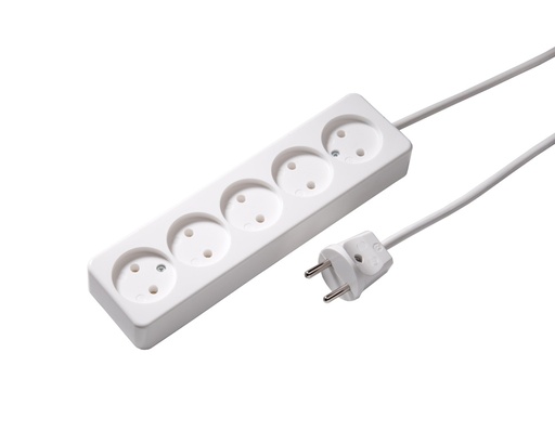 [E3RJ8-X10] Martin Kaiser 5-Way Socket Non-Earthed 16Amp With 1.5m Cable (European Socket) - 512ZL/15/kws [10 Pieces]