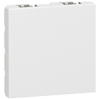 [E3RX5-X10] Beinrand Mosaik Antibakteriell Weiß Abdeckplatte 2 Module - 078721 [10 Stück]