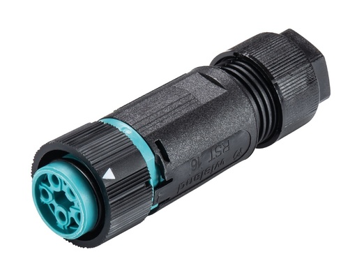 [E3RXB-X100] Rst Mini Connector 16a Female Srew 5 Pole Turquoise Blue - 46.051.4553.6 [100 Pieces]
