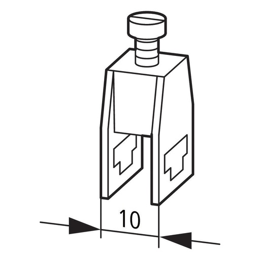 [E3EHF-X50] Eaton AK16 Hoofdstroomklem Max 16mm Vierkant CU 10X3mm - 079336 [50 stuks]