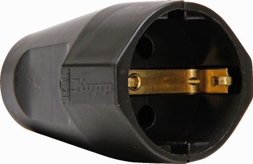 [E3MHE-X10] Kopp Winkel Kunststoff Kontrast Plug Braun 16A 3x1.5mm - 1821.0600.0 [10 Stück]
