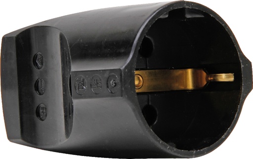 [E3MHF-X5] Kopp Contrast Plug 3x1.5 16/250V Plastique noir - 183205003 [5 Pièces]