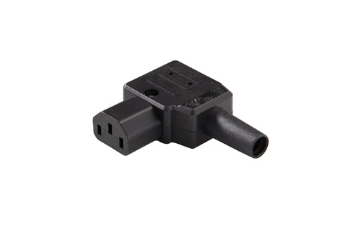 [E3S37-X25] Martin Kaiser 70 degrees Angled C13 Appliance Socket 10A Black With Earthing Contact - 890/sw [25 Pieces]