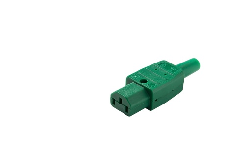 [E3JWS-X25] Martin Kaiser IEC C13 Appliance Socket 70 Degree 10 Amp Green - 794/GN [25 Pieces]