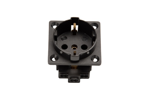 [E3RGY-X35] Martin Kaiser 1-Wege-Bündigstecker Kontakt IP20 Schwarz - 385/1/sw [35 Stück]