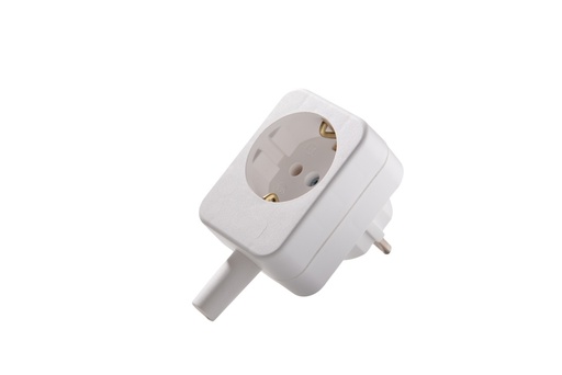 [E3RM3-X15] Martin Kaiser Arctic White Adapter Plug avec contact de mise à la terre - 595/20/kws [15 Pieces]