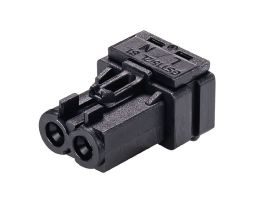 [E3JE9-X100] Gesis Mini Conector para Soldar 2P Hembra Negro - 91.023.0053.1 [100 Piezas]