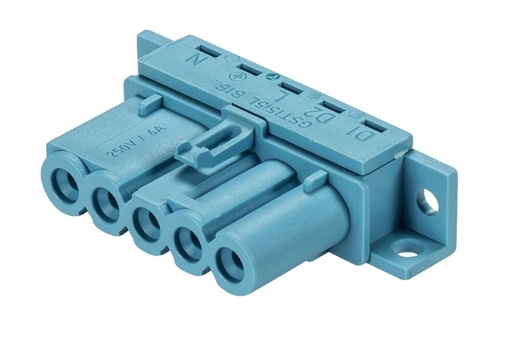 [E3JGY-X100] Wieland Gesis Mini Gerätestecker 5P Lötanschluss - Blau - 91.053.0353.0 [100 Stück]