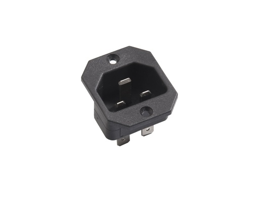[E3R4F-X25] Martin Kaiser MK Enchufe IEC de entrada para aparatos C22 155 grados 16A - 837/63/sw [25 unidades]