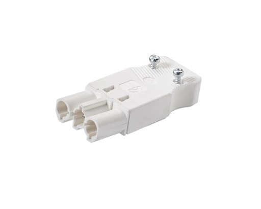 [E3R76-X5] Martin Kaiser AC166 Fiche mâle tripolaire 16 Amp 250V Blanc - 1162/ws [5 Pièces]