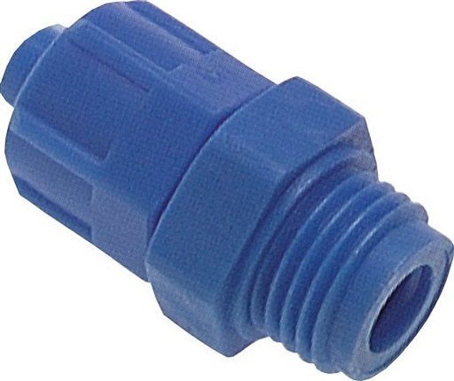 [SI-F27YF] Raccord coulissant droit en PVC 8x6 & G3/8'' avec filetages mâles