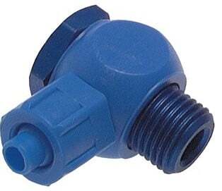 [SI-F27U9] Conector de PVC Banjo 6x4 & G1/4'' Rosca Macho con Junta Tórica Giratoria