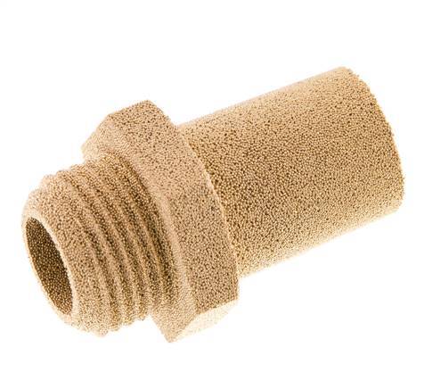[P2B6X] G1/2'' Sintered Bronze Pneumatic Muffler Hexagonal Fitting