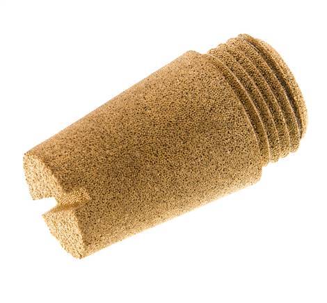 [P2B6J] G1/2'' Bronce Sinterizado Silenciador Neumático Ranura de Tornillo