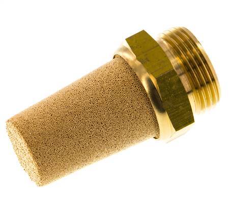 [P2B6S] Silencieux Pneumatique en Bronze Fritté G3/4'' Raccord en Laiton