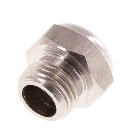 [P2B8K] G1/8'' Stainless Steel Compact Pneumatic Muffler 1.4301 Wire Mesh