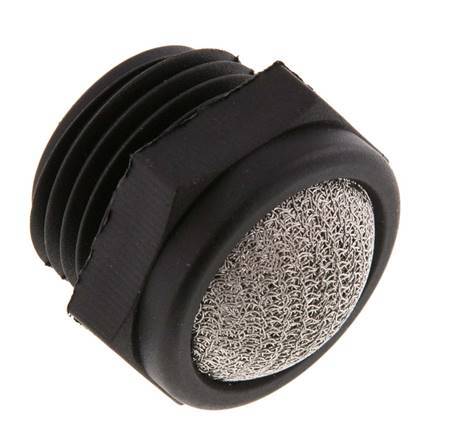[P2B8V] G1/2'' PA Compact Pneumatic Muffler 1.4301 Wire Mesh