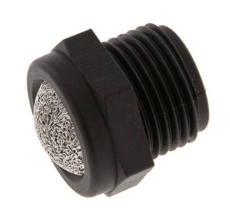[P2B8U] G3/8'' PA Compact Pneumatic Muffler 1.4301 Wire Mesh