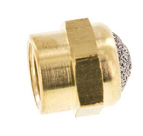 [P2B9G] G1/8'' Female Threaded Brass Compact Pneumatic Muffler