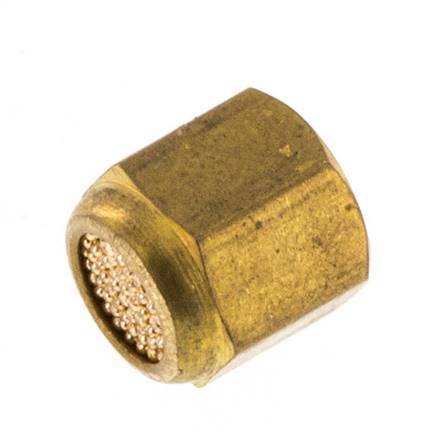 [P2B9W] M5 Sintered Bronze Compact Female Threaded Pneumatic Muffler