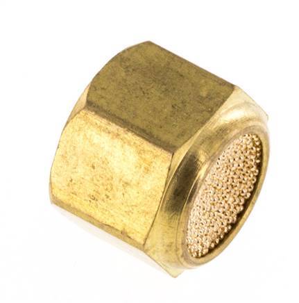 [P2B9X] G1/8'' Sintered Bronze Compact Female Threaded Pneumatic Muffler