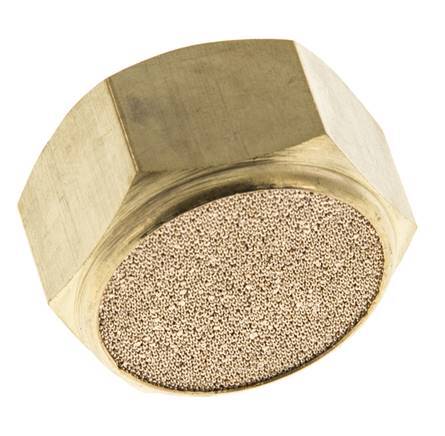 [P2BA3] Silencieux Pneumatique Compact à Filetage Femelle G3/4'' en Bronze Fritté
