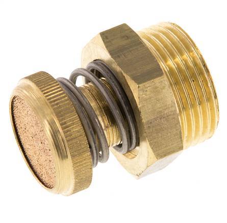 [P2BCC] Silenciador de Control de Flujo de Latón G1'' con Tornillo Estriado