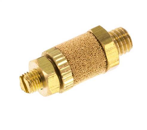 [P2BCD] M5 Brass Flow Control Muffler With Lock Nut